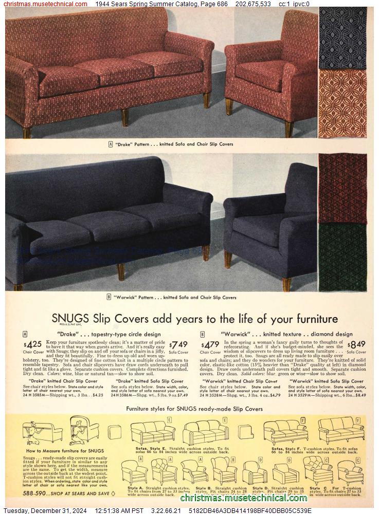 1944 Sears Spring Summer Catalog, Page 686