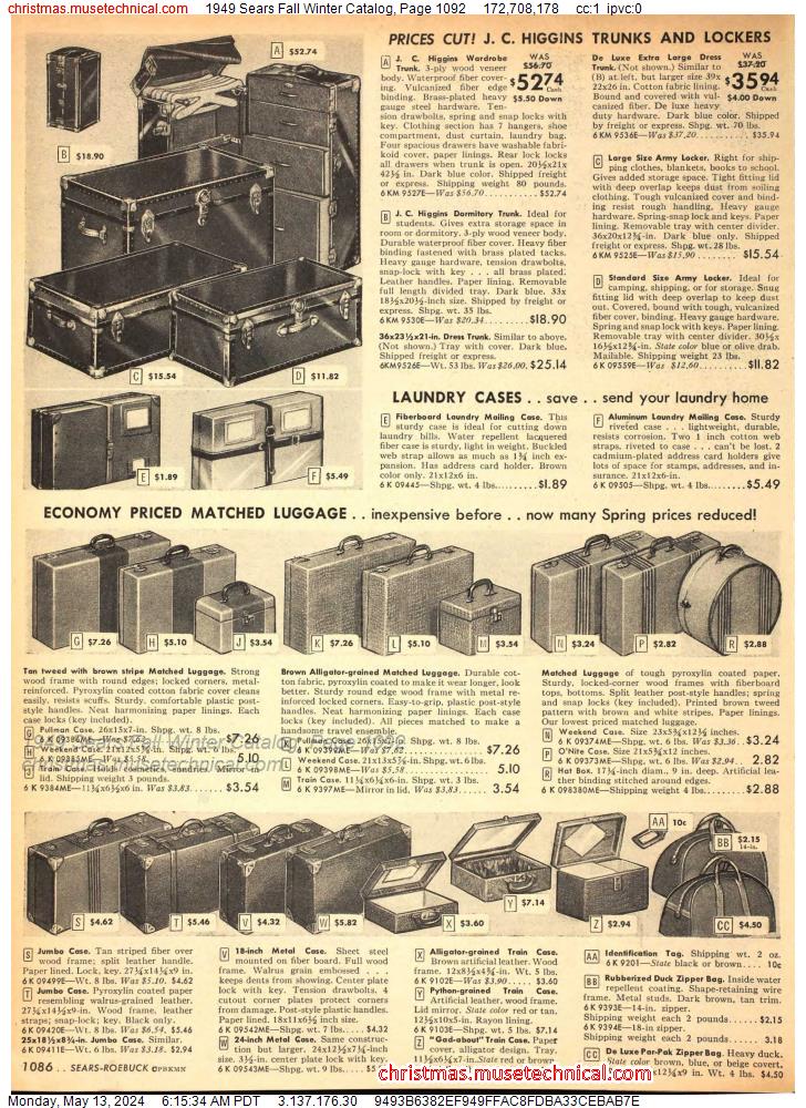 1949 Sears Fall Winter Catalog, Page 1092