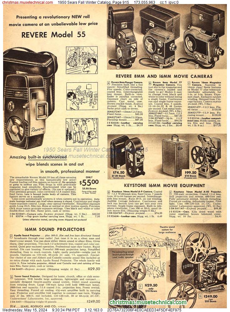 1950 Sears Fall Winter Catalog, Page 915