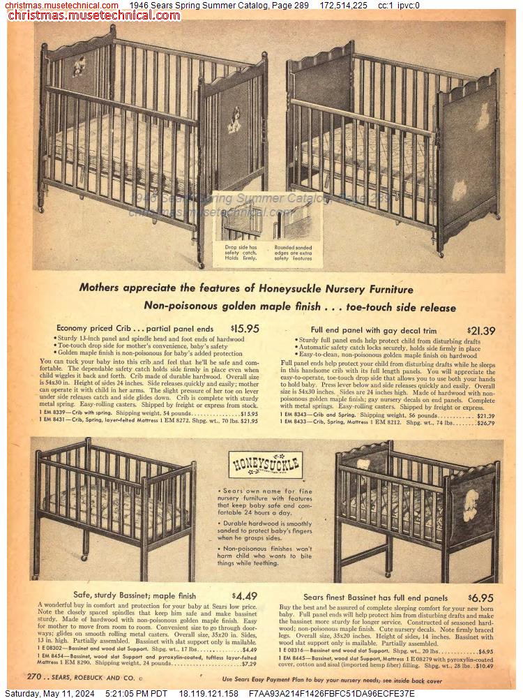 1946 Sears Spring Summer Catalog, Page 289