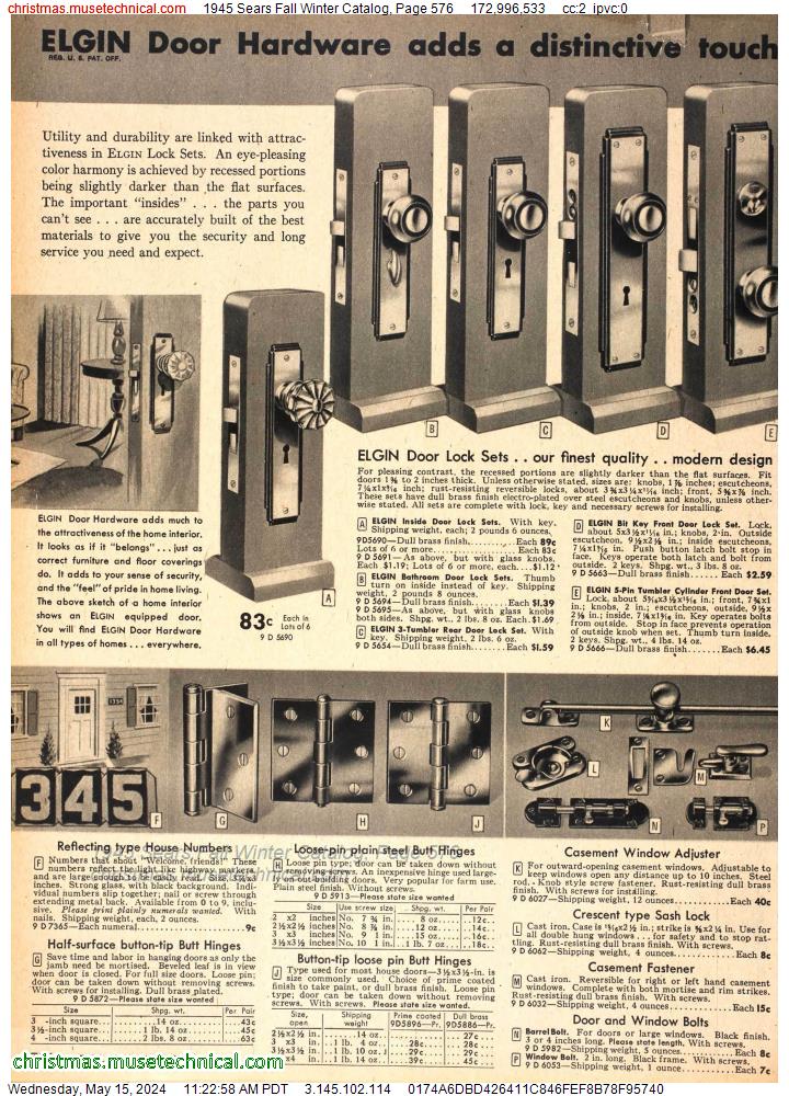 1945 Sears Fall Winter Catalog, Page 576