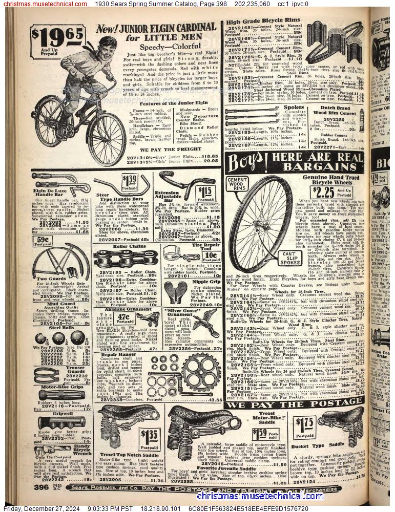 1930 Sears Spring Summer Catalog, Page 398