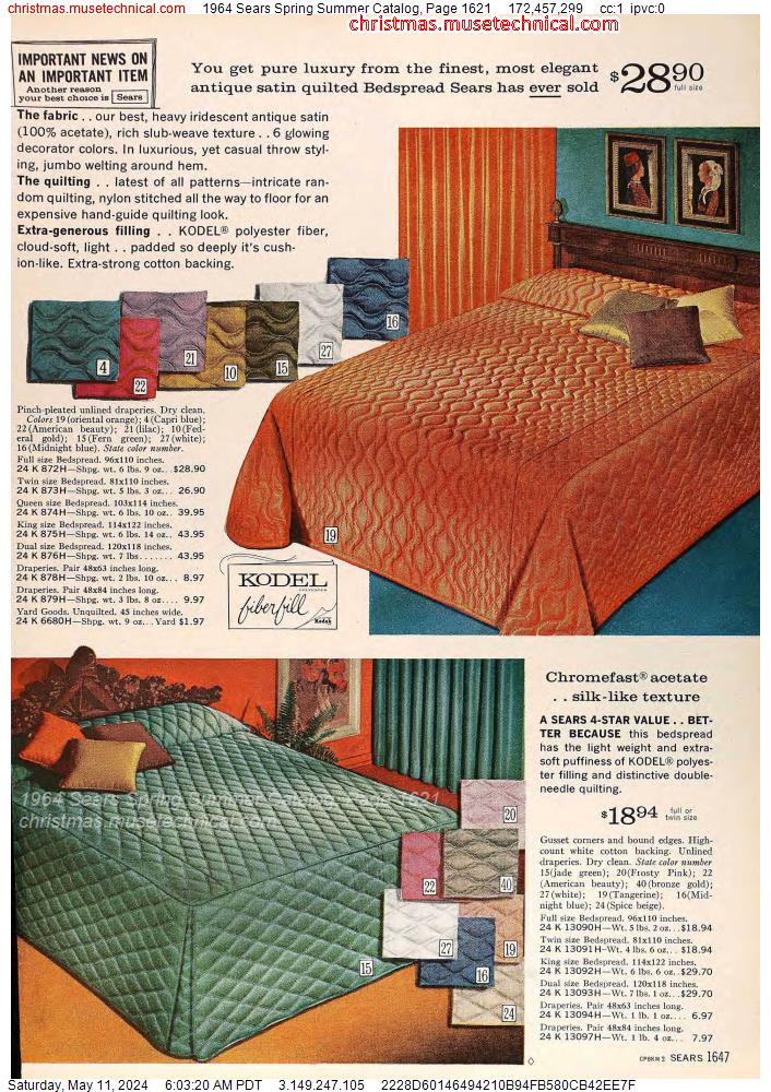 1964 Sears Spring Summer Catalog, Page 1621