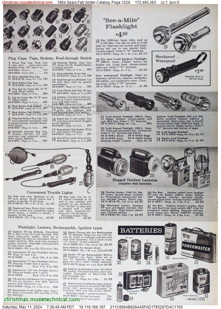 1964 Sears Fall Winter Catalog, Page 1228