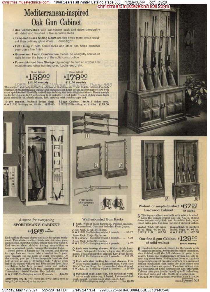 1968 Sears Fall Winter Catalog, Page 563