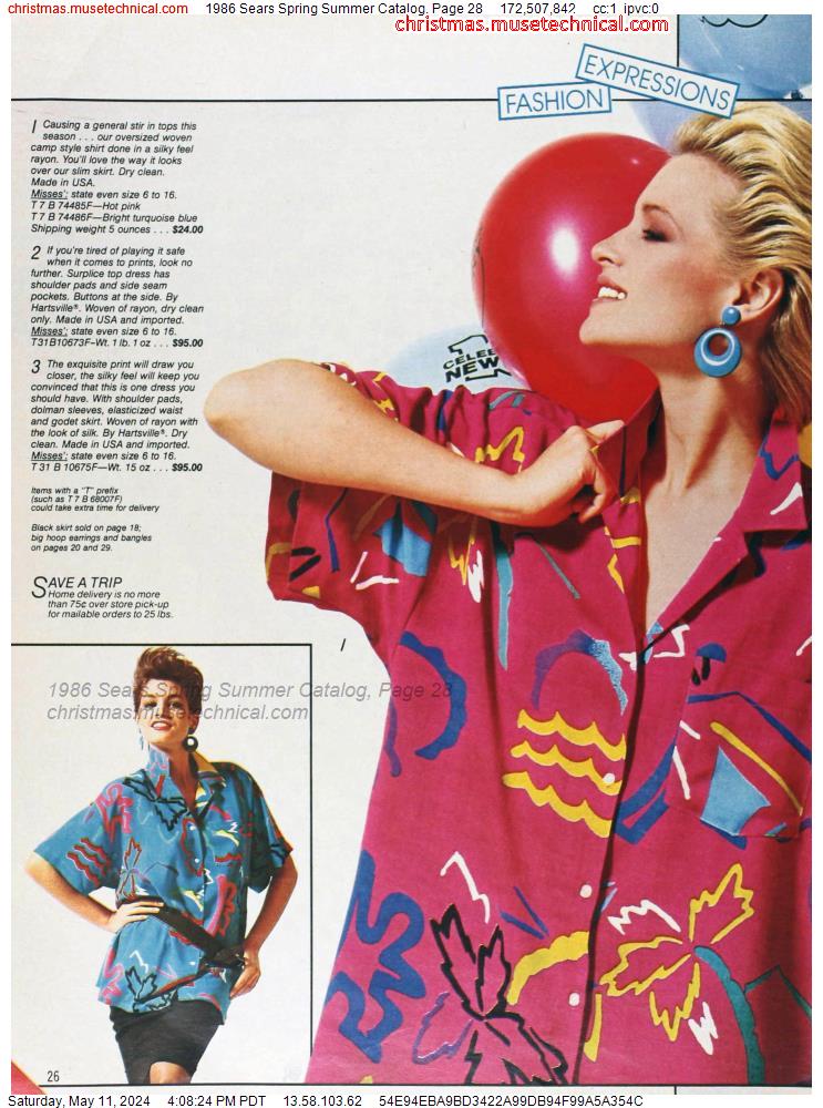 1986 Sears Spring Summer Catalog, Page 28