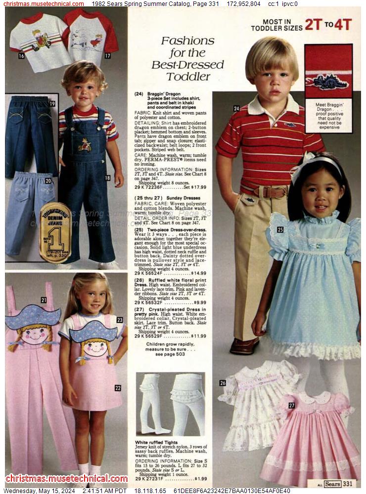 1982 Sears Spring Summer Catalog, Page 331