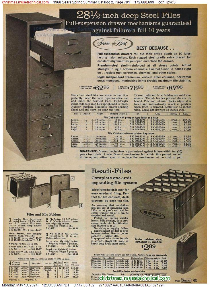 1968 Sears Spring Summer Catalog 2, Page 791