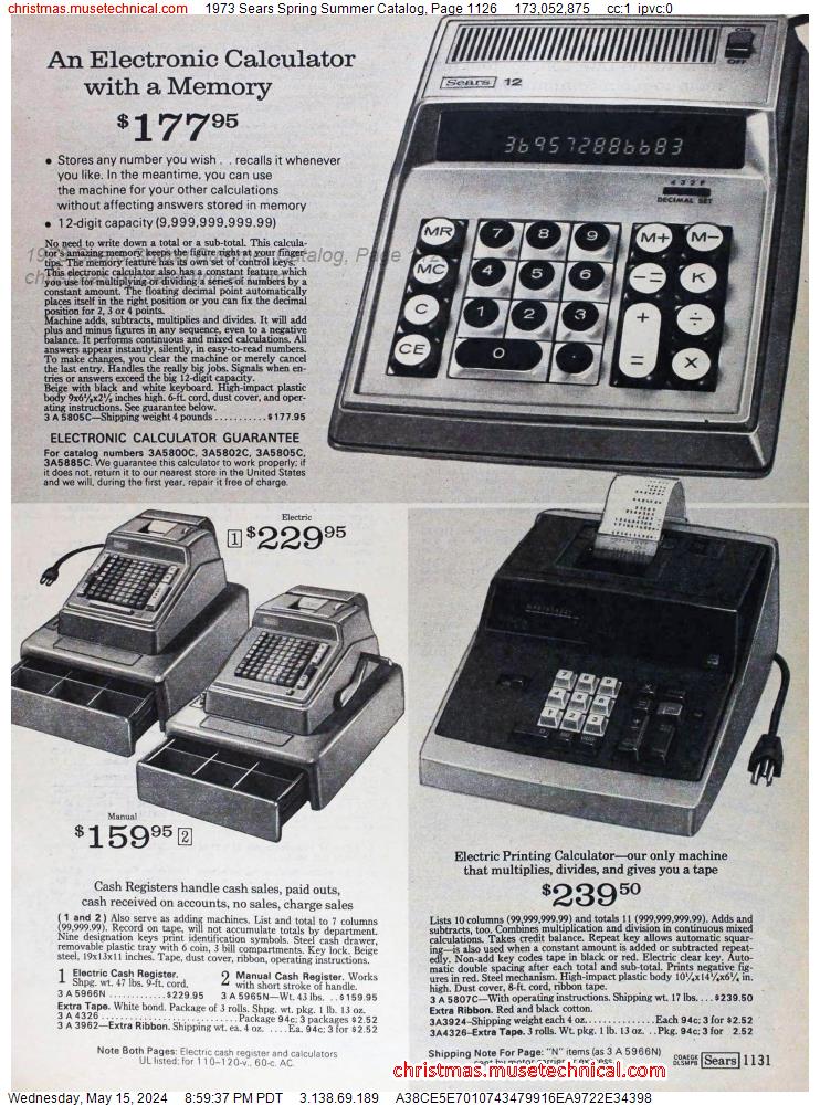 1973 Sears Spring Summer Catalog, Page 1126