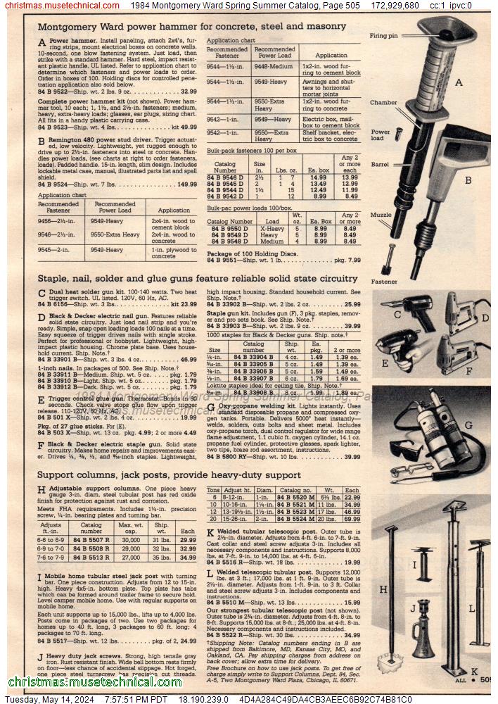 1984 Montgomery Ward Spring Summer Catalog, Page 505