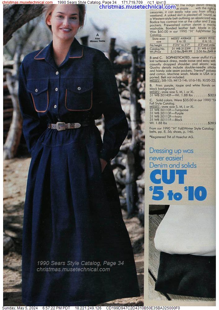 1990 Sears Style Catalog, Page 34