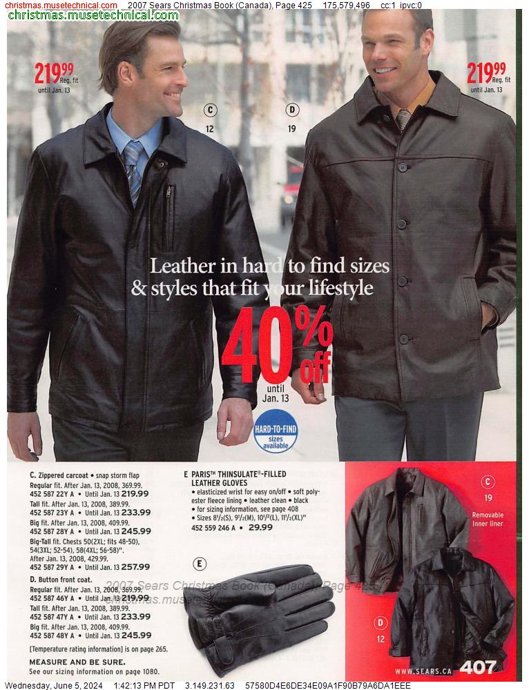2007 Sears Christmas Book (Canada), Page 425
