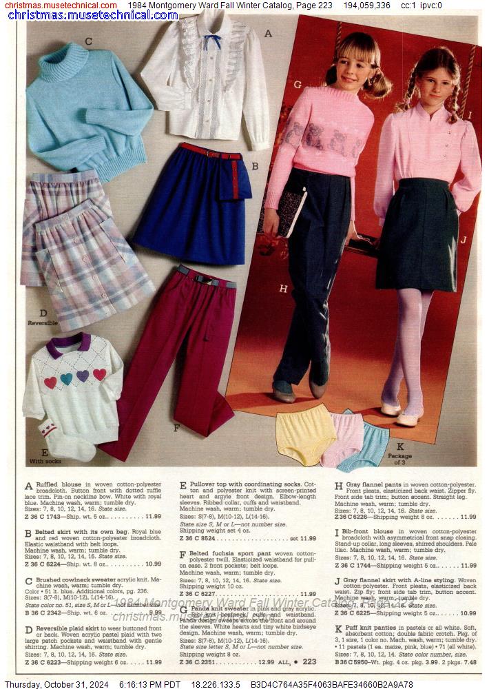 1984 Montgomery Ward Fall Winter Catalog, Page 223