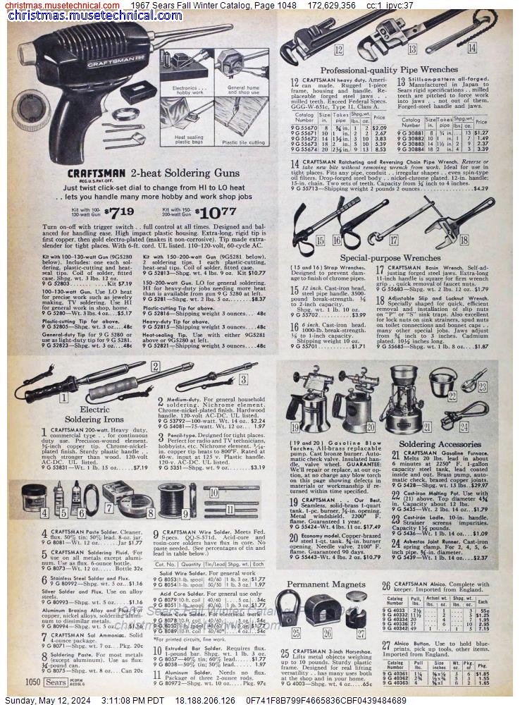 1967 Sears Fall Winter Catalog, Page 1048