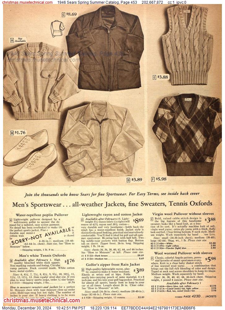 1946 Sears Spring Summer Catalog, Page 453