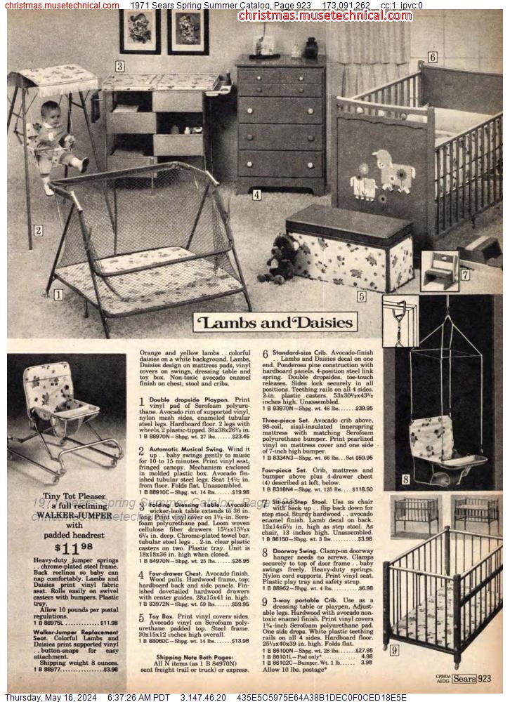 1971 Sears Spring Summer Catalog, Page 923