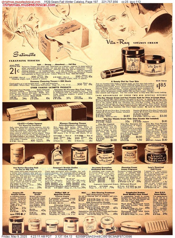 1939 Sears Fall Winter Catalog, Page 197