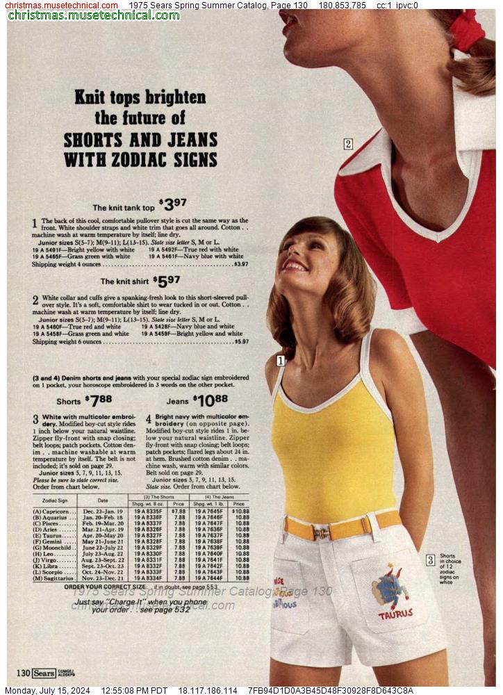 1975 Sears Spring Summer Catalog, Page 130
