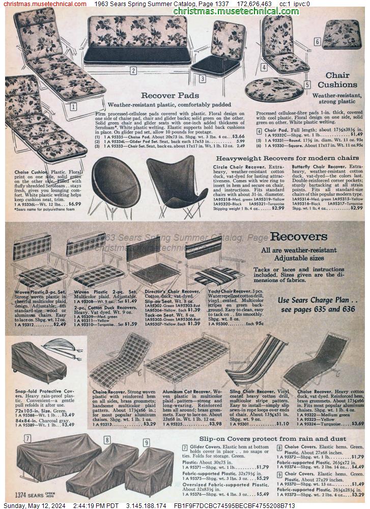 1963 Sears Spring Summer Catalog, Page 1337