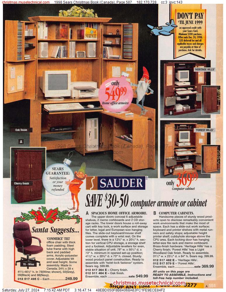 1998 Sears Christmas Book (Canada), Page 587