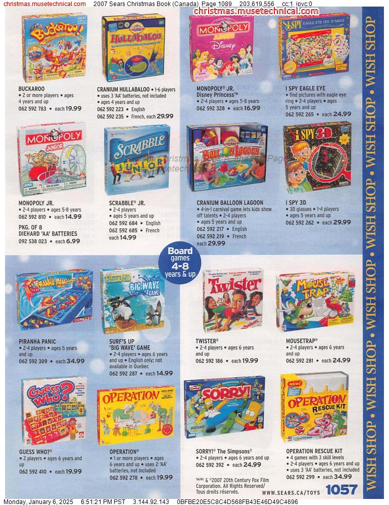 2007 Sears Christmas Book (Canada), Page 1089