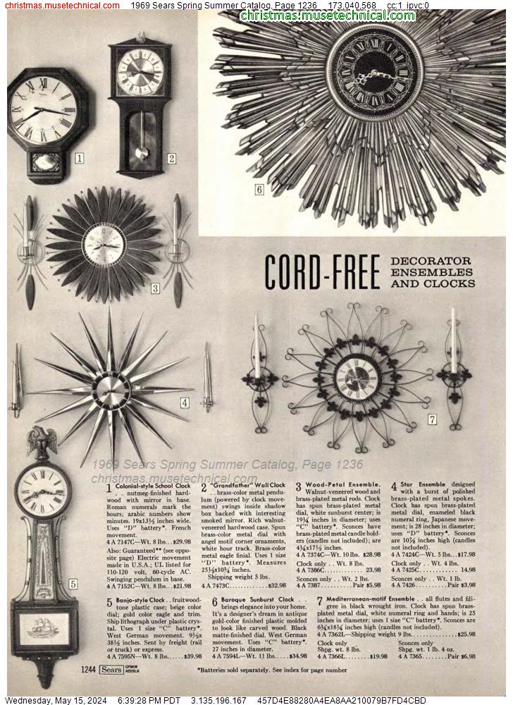 1969 Sears Spring Summer Catalog, Page 1236
