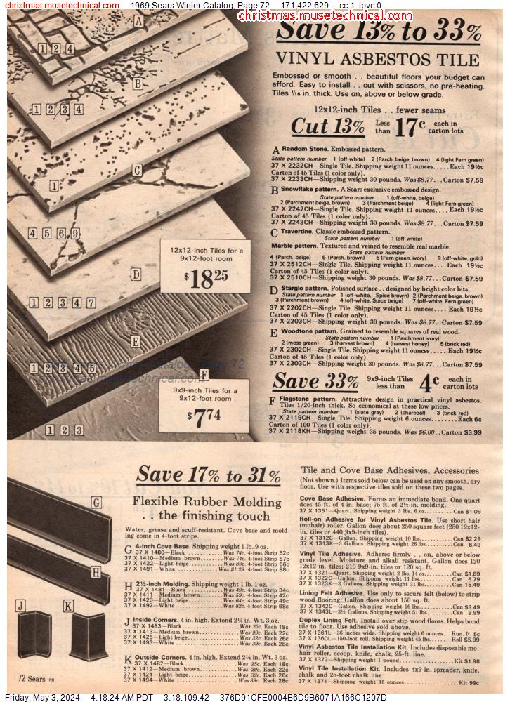 1969 Sears Winter Catalog, Page 72