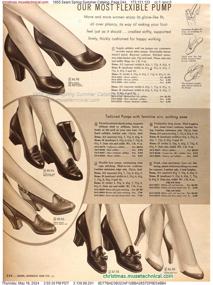 1955 Sears Spring Summer Catalog, Page 244