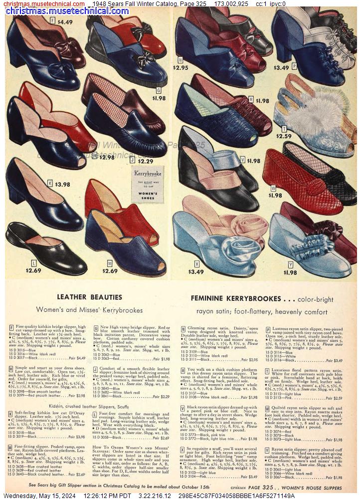 1948 Sears Fall Winter Catalog, Page 325