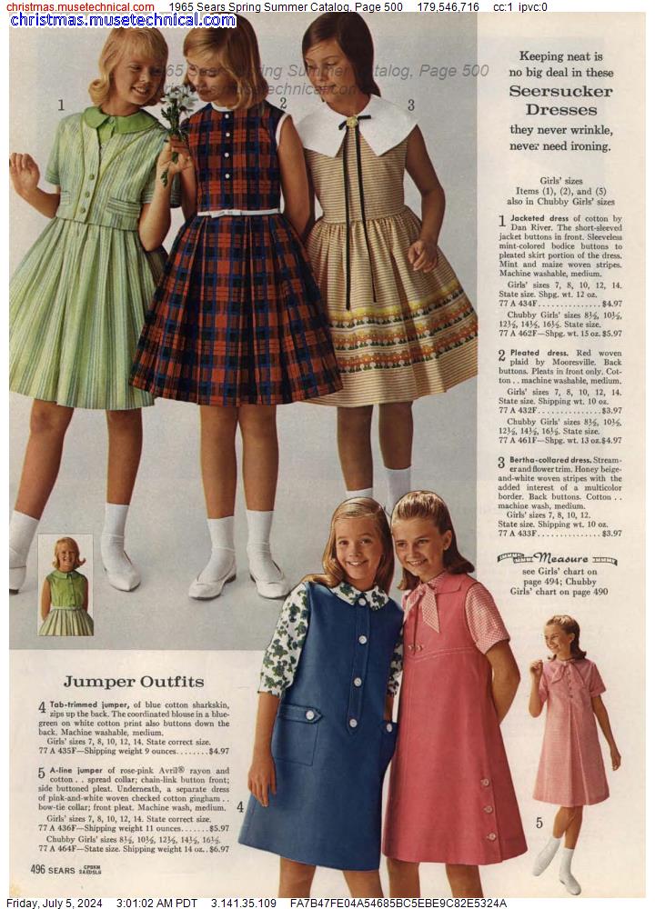 1965 Sears Spring Summer Catalog, Page 500