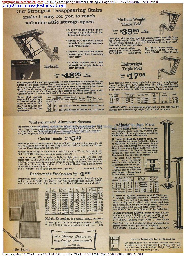 1968 Sears Spring Summer Catalog 2, Page 1166