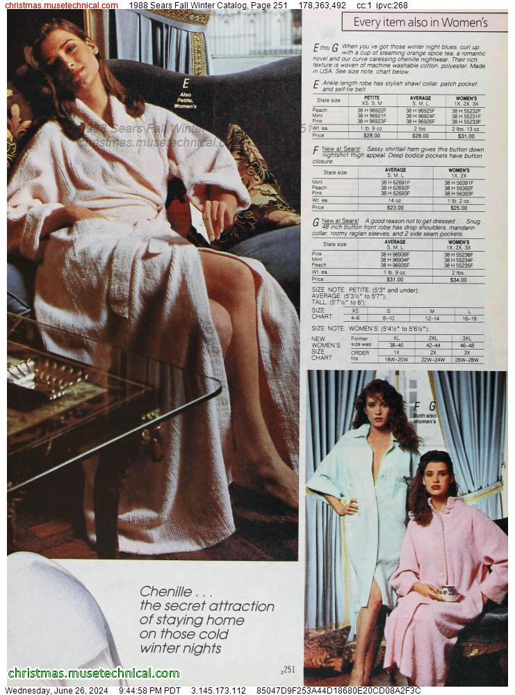 1988 Sears Fall Winter Catalog, Page 251