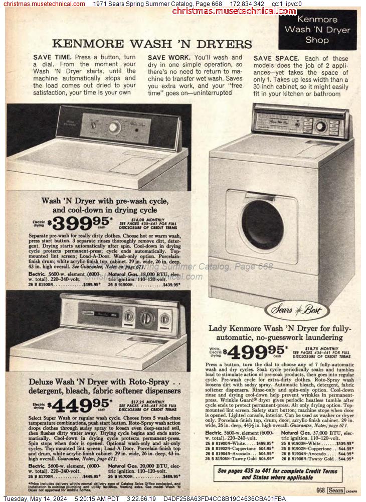 1971 Sears Spring Summer Catalog, Page 668