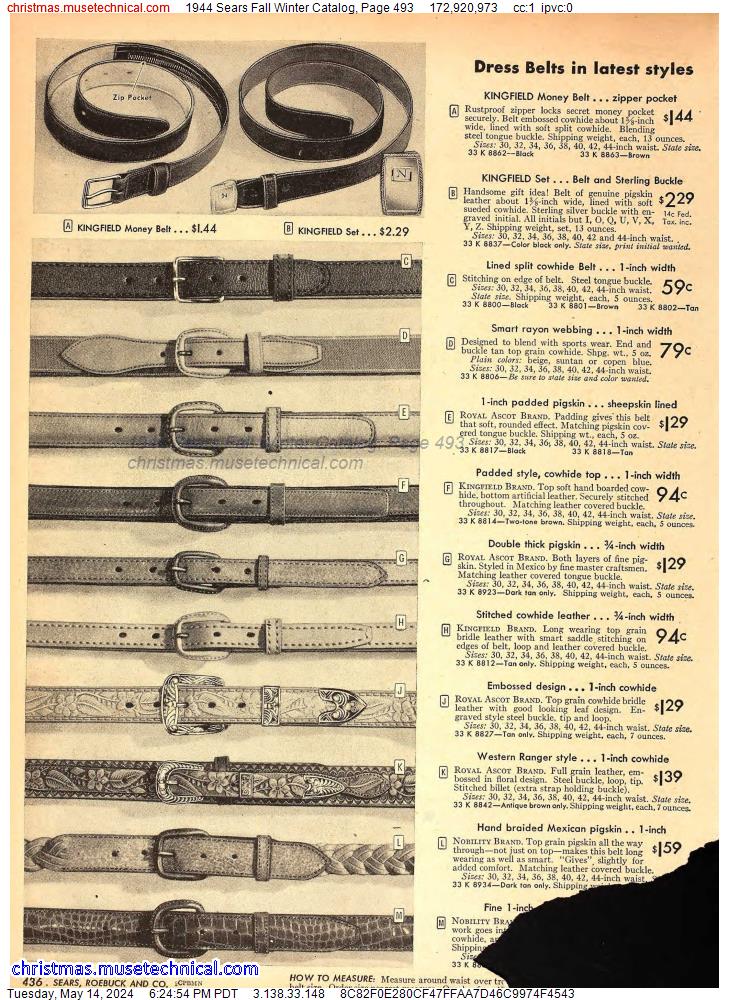 1944 Sears Fall Winter Catalog, Page 493