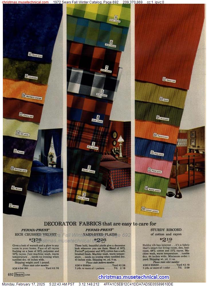 1972 Sears Fall Winter Catalog, Page 692