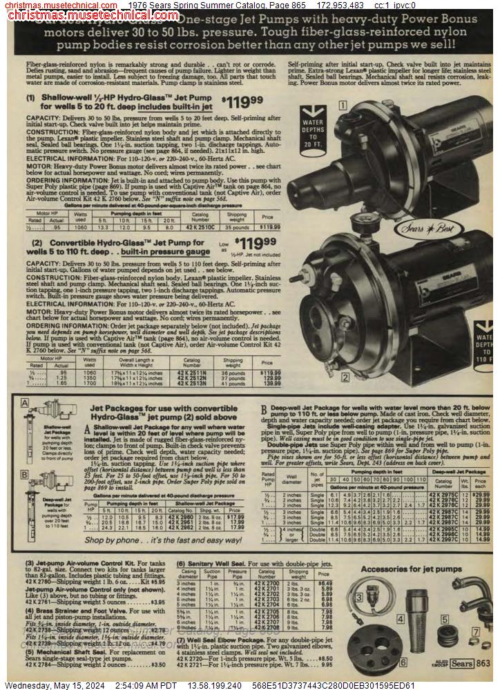 1976 Sears Spring Summer Catalog, Page 865