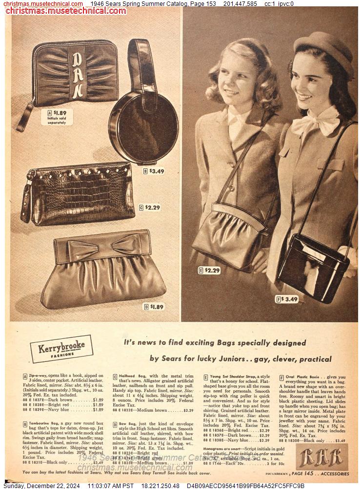 1946 Sears Spring Summer Catalog, Page 153