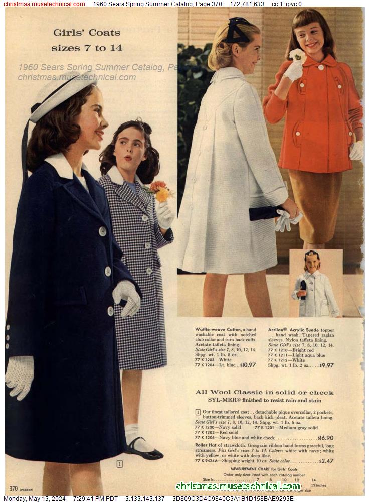 1960 Sears Spring Summer Catalog, Page 370