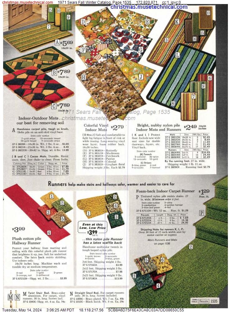 1971 Sears Fall Winter Catalog, Page 1535