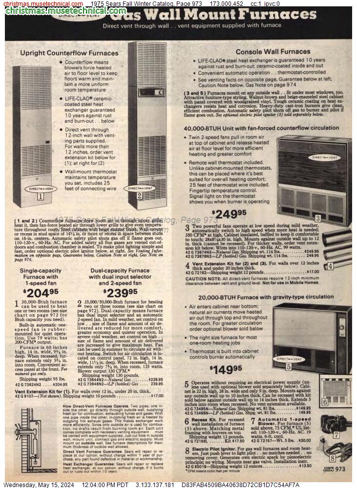 1975 Sears Fall Winter Catalog, Page 973