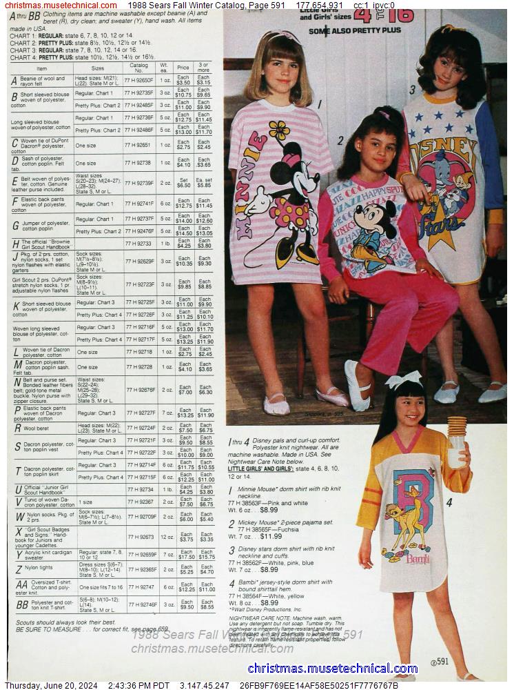 1988 Sears Fall Winter Catalog, Page 591