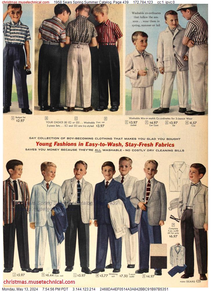 1958 Sears Spring Summer Catalog, Page 439