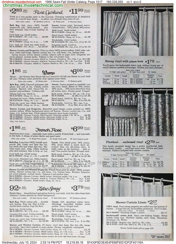 1966 Sears Fall Winter Catalog, Page 1517