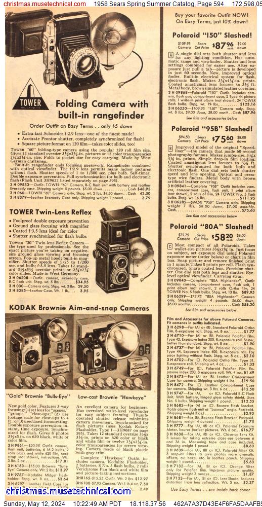 1958 Sears Spring Summer Catalog, Page 594