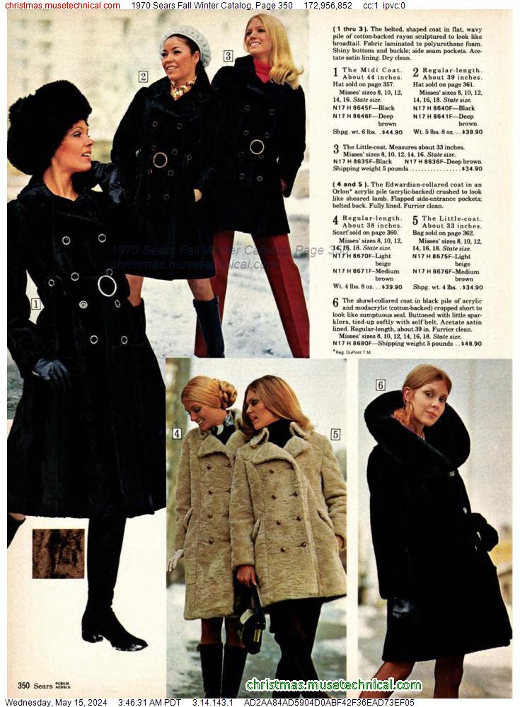 1970 Sears Fall Winter Catalog, Page 350