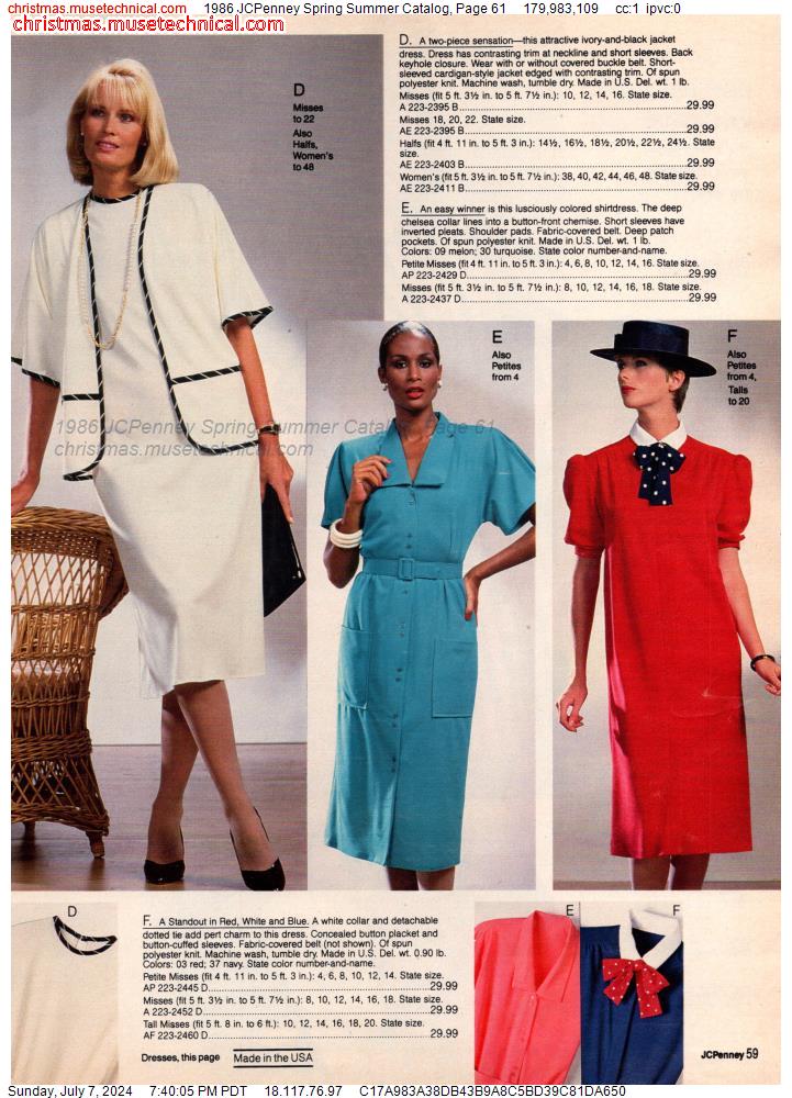 1986 JCPenney Spring Summer Catalog, Page 61