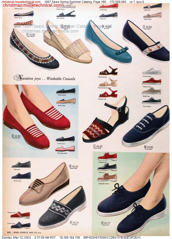 1957 Sears Spring Summer Catalog, Page 166