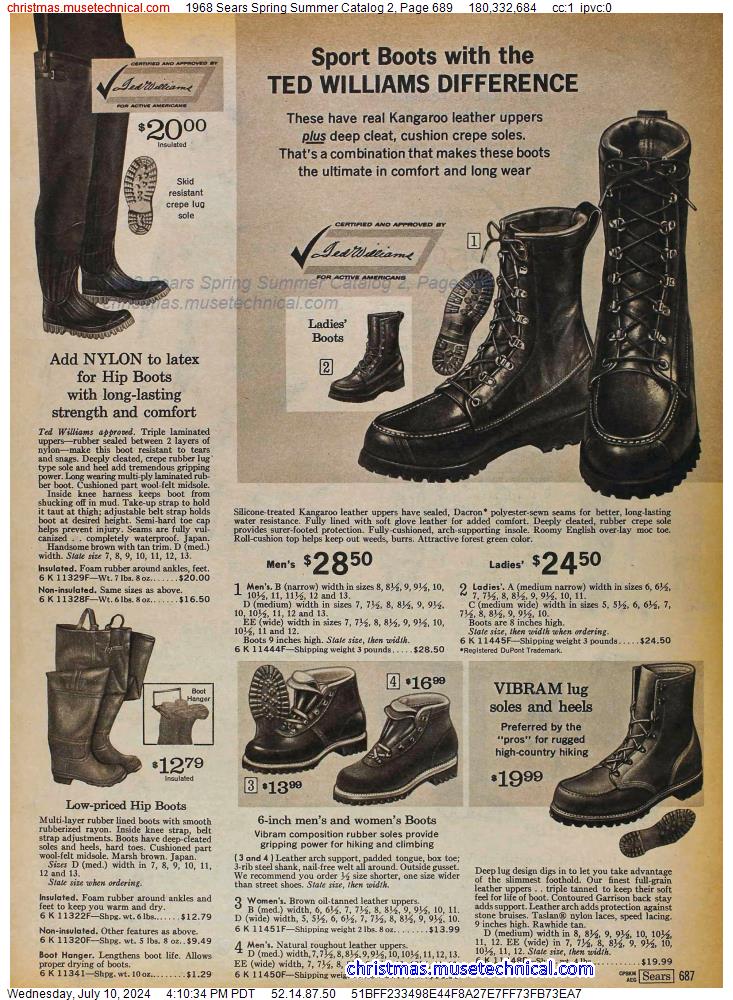 1968 Sears Spring Summer Catalog 2, Page 689