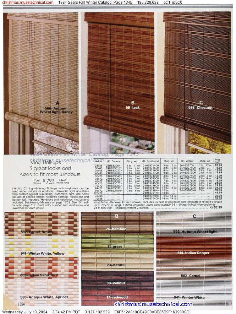 1984 Sears Fall Winter Catalog, Page 1345