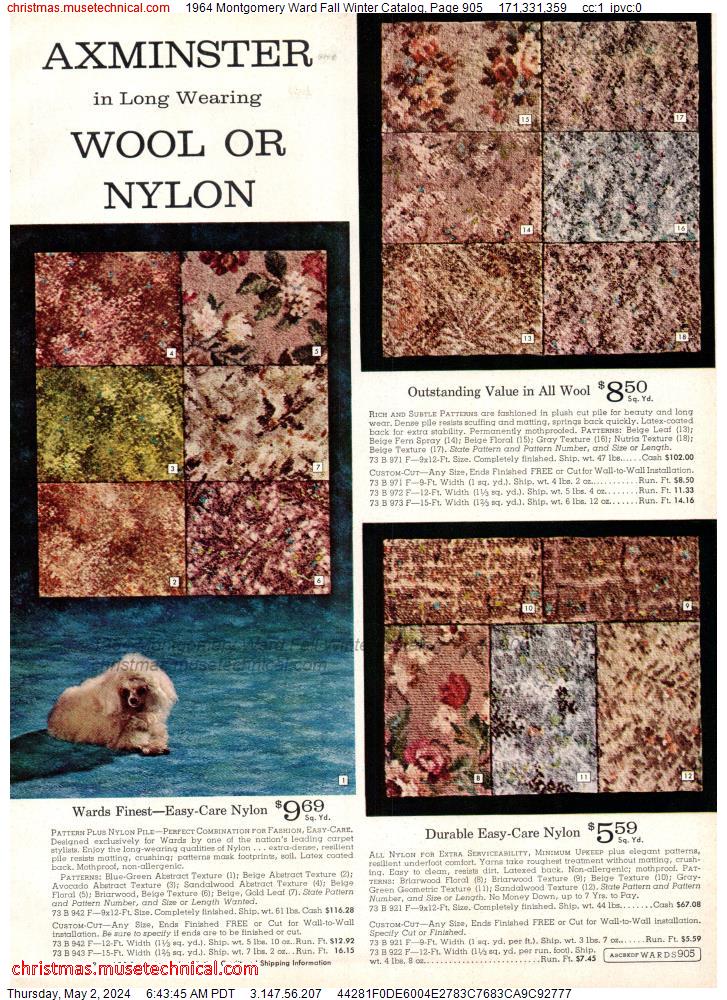 1964 Montgomery Ward Fall Winter Catalog, Page 905